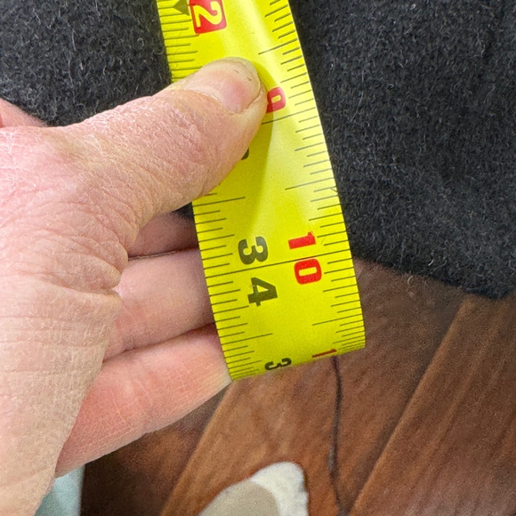 Coach women’s WoolMohair Blend Long Black Belted Pea Coat - Picture 11 of 13